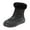 Black, variant on Women's Winter Comfy Warm Plush Collar Waterproof Mid Calf Snow Boots Orthopedic Ankle Booties with Front Zipper Non-slip Outdoor Hiking High Booties