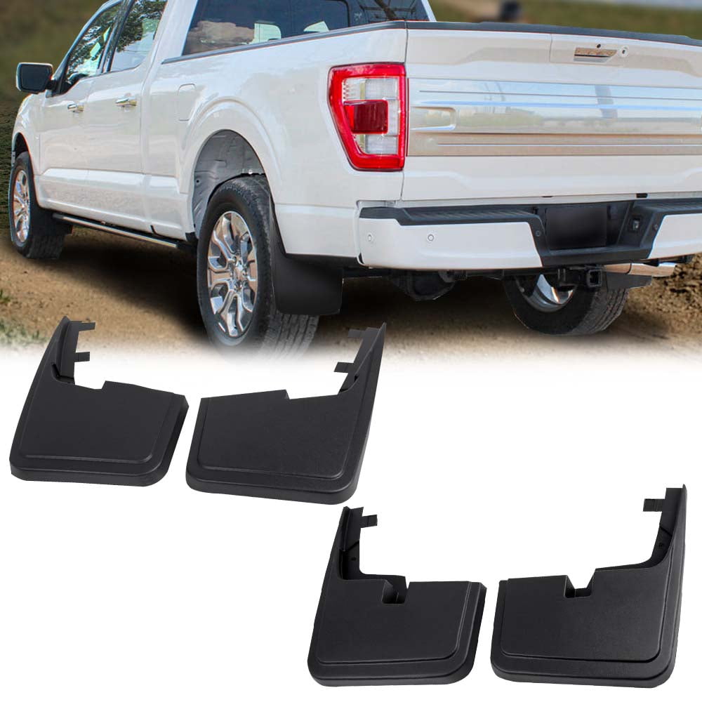 PIT66 Splash Guards Mud Flaps Front & Rear 4 PC Set Without Fender Flares Fit for 2015-2017 Ford F150