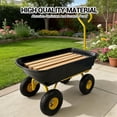 thumbnail image 4 of Garden Dump Cart, 600 LBS Heavy Duty Utility Wagon for Soil, with Quick Release & 10" Flat-Free All-Terrain Wheels, 4 of 6