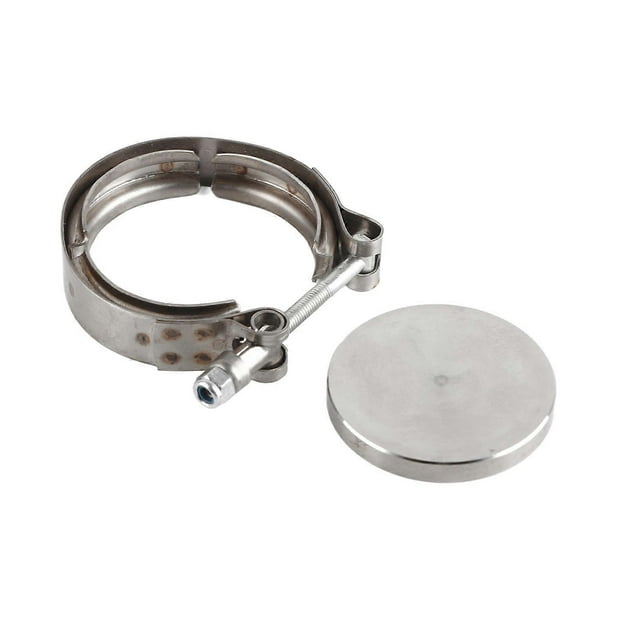 Wastegate Block Off Kit External Blockoff Flange Stainless Steel for 1.7in/1.8in V?Band Wastegate