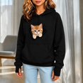 thumbnail image 4 of Afdoent Hoodies for Girls Cat Pouch Hoodie with Pockets Pet Carrier Pullover Animal Holder Long Sleeve Tops Fall Winter 11-12 Years, 4 of 4