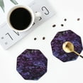 thumbnail image 5 of Disketp Lilac Funny Coasters,6 Pcs Leather Coasters With Holder, Perfect Housewarming Hostess Gifts,Protect Furniture From Water Marks Scratch And Damage, 5 of 9