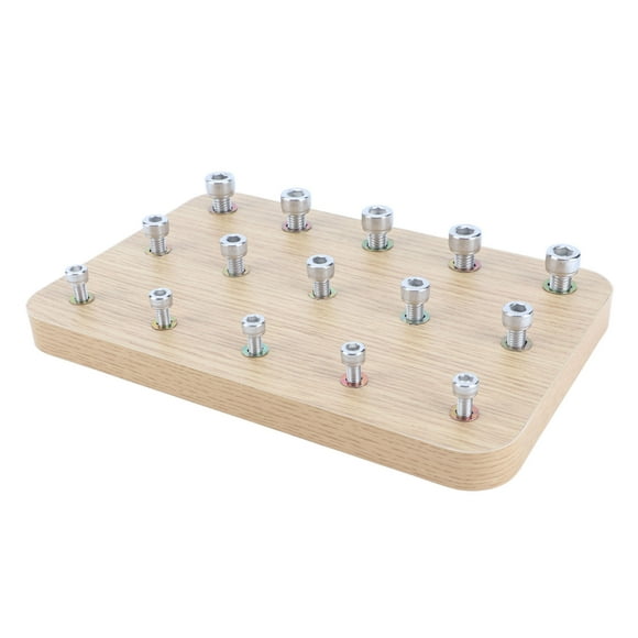 Stroke Patients Finger Exerciser Board, Enhanced Functionality Flexible Fine Wood Insert Board Progressive Training for Elderly