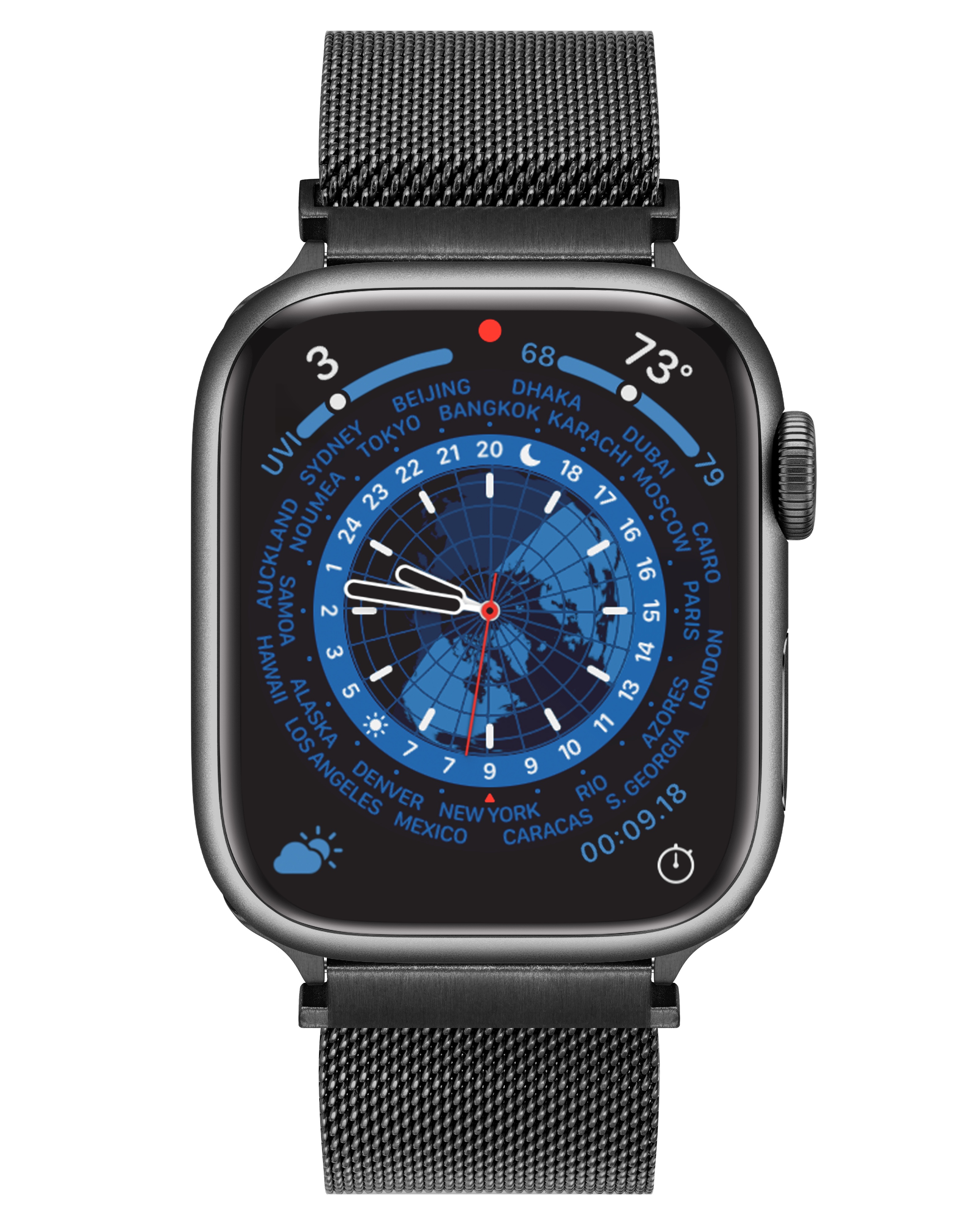 WITHit Black Stainless Steel Mesh Band for Apple Watch photo 3
