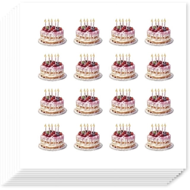 320 pegatinas para tartas de cumpleaños, bonitas calcomanías de papel para tartas de cumpleaños, etiquetas autoadhesivas.