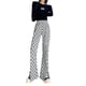 thumbnail image 5 of Pantalones casuales divididos para mujer, pantalones adelgazantes de cintura alta con letras y caída de seda de hielo, pantalones de pierna ancha de moda para primavera y verano, 5 of 5