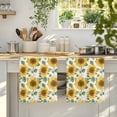 thumbnail image 4 of Sunflower Kitchen Towels Set of 2, Farmhouse Watercolor Botanical Summer Absorbent Dish Towels for Kitchen, Microfiber Hand Towel, Quick Drying Tea Towel for Cleaning Decorative Dishcloths, 4 of 7