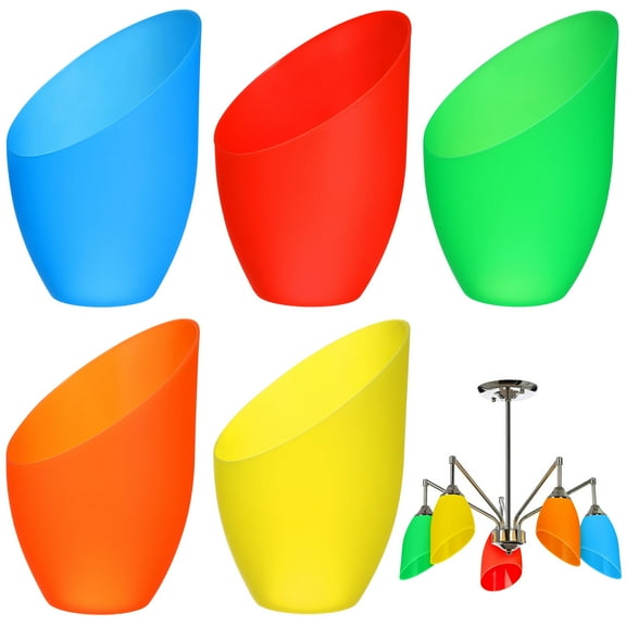 Niceauty Horseshoe Lamp Shade Replacement Lampshade Yellow 5Pcs