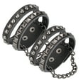thumbnail image 5 of 2Pcs Punk Rock Leather Spike Wristband Studded Rivets Strap Wrap Wristband Biker Leather Cuff Bracelet Bangle Wristband For Wrist Decoration, 5 of 8