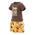 thumbnail image 2 of Girls 2 Piece Skirt Set Be Grateful Thanksgiving Clothes Outfit (6Y, Brown), 2 of 5