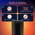 thumbnail image 3 of Lasko Artisan CX16550 Black 1500W 2 Speed, Oscillating, Remote, Timer Ceramic Tower Space Heater, 3 of 13