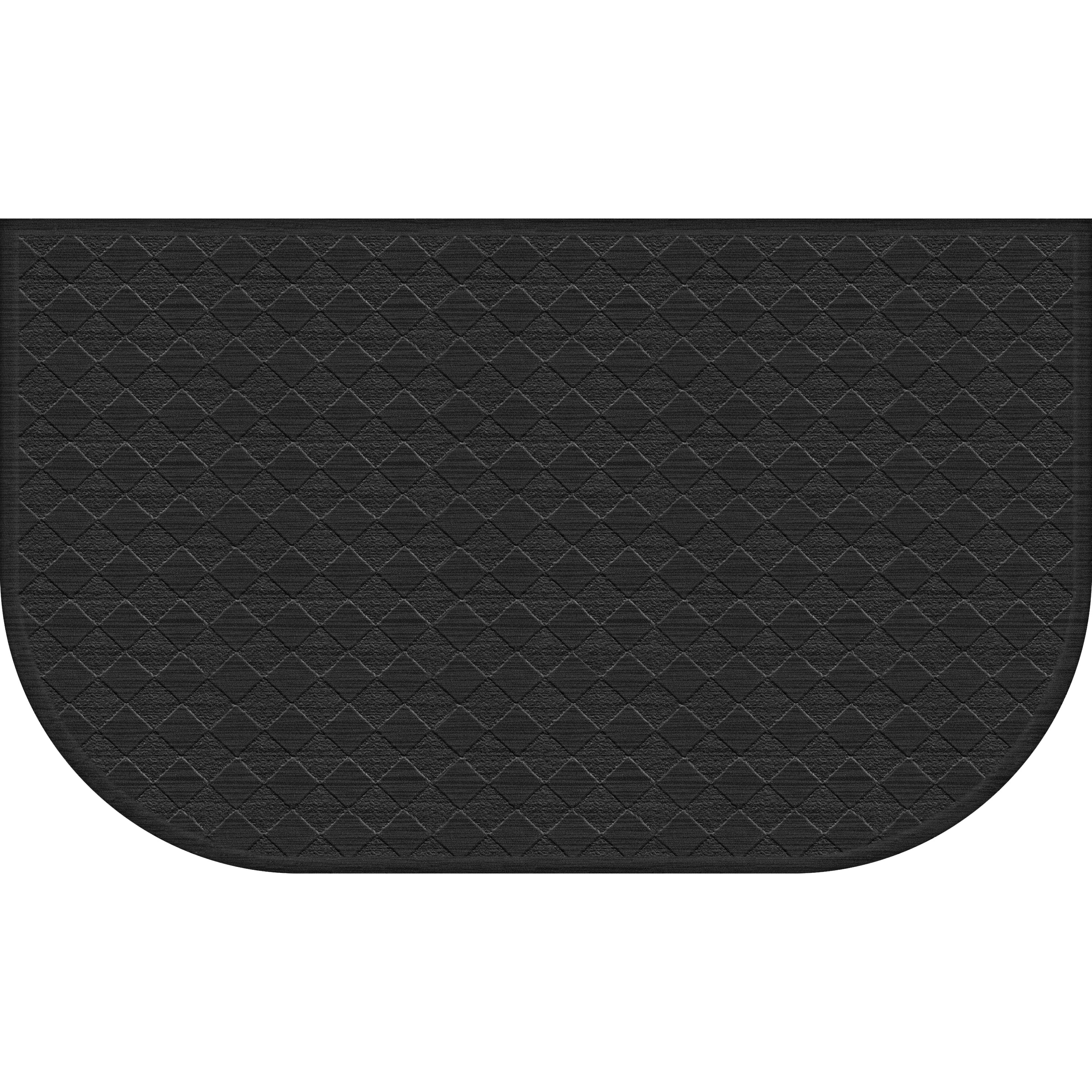(3 pack) Mainstays Comfort Mate D Kitchen Mat; Black, 1.5' x 2.5'