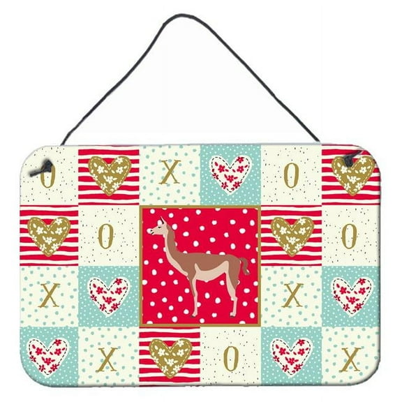 Caroline's Treasures CK5348DS812 Guanaco Love Wall or Door Hanging Prints, 8x12, multicolor