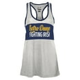 thumbnail image 2 of Women's Pressbox White/Navy Notre Dame Fighting Irish Tracy Racerback Burnout Tank Top, 2 of 3