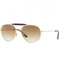 thumbnail image 1 of Ray-Ban RB3540-001 / 51 gafas de sol redondas doradas con lentes degradados en marrón claro Ray-Ban RB3540-001/51, 1 of 1