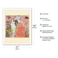 thumbnail image 2 of The Two Women Friends - From an Original Color Painting by Gustav Klimt c.1945 - Fine Art Matte Paper Print (Unframed) 11x14in, 2 of 4