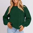 thumbnail image 2 of Sweatshirt for Women Oversized Crewneck Long Sleeve Pullover Fleece Top 2025 Fall Winter Fashion Outfits Clothes,Size S-2XL, 2 of 6