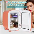 thumbnail image 3 of CAYNEL Mini Fridge Portable Thermoelectric 4L/6 Can AC/DC Cooler and Warmer for Skincare,Food,Beverage,Beauty & Makeup small Feidge for Bedroom,Car and Office (Orange), 3 of 18