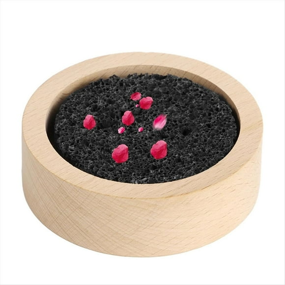 Difusor de Aceites Esenciales de Volcánica de Madera, Difusor de Piedra Volcánica Negra, Difusor de Piedra para el Hogar, la Oficina, el Yoga y la Sauna.