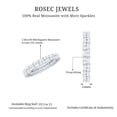 thumbnail image 5 of Rosec Jewels Elegant Moissanite Eternity Ring for Women (2.75 CT) - Wedding Anniversary Gift, 925 Sterling Silver, US 3.50, 5 of 6