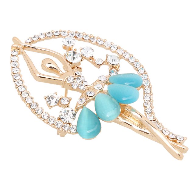De Imitación De Cristal De Broche Nad Pin Azul De Boda Sunnimix broche
