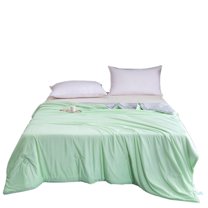Cooling Blanket Queen,Hwkond Ice Cream Cool Feeling Silk Summer Quilt Solid Colour Summer Quilt Machine Washable A Conditioning Quilt Single Double Summer Thin Quilt Home Gift,Green,200x150cm