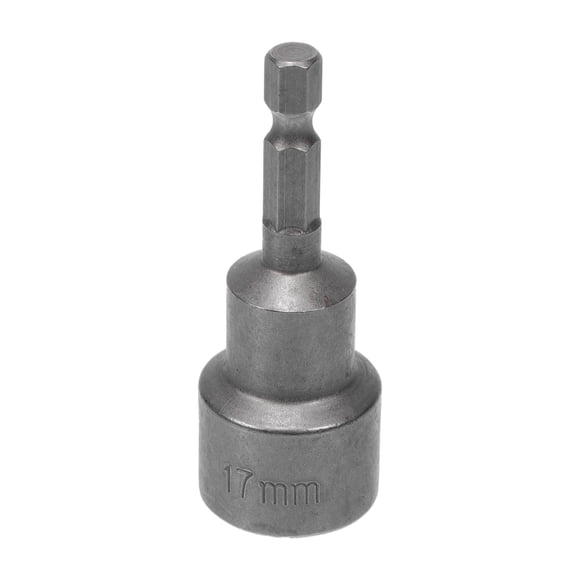 Herramienta de enchufe de impacto Unique Bargains para reparación de automóvil, motocicleta y bicicleta de tierra, CR-V duradero de 65 mm, 1 pieza, tono de titanio, 6 puntos, 17 mm