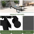 thumbnail image 3 of Uforic Outdoor Chaise Lounge Chairs Set with Side Table, Padded Fabric Poolside Loungers with Aluminum Frame, 3 of 9