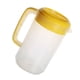 thumbnail image 2 of Jarra medidora de plástico transparente de 2500 ml, tetera de leche, hervidor de agua fría para almacenar y servir bebidas (amarillo brillante), 2 of 5