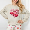 thumbnail image 5 of Hearts Patchwork Print - Women's Graphic Sweatshirt, 5 of 12