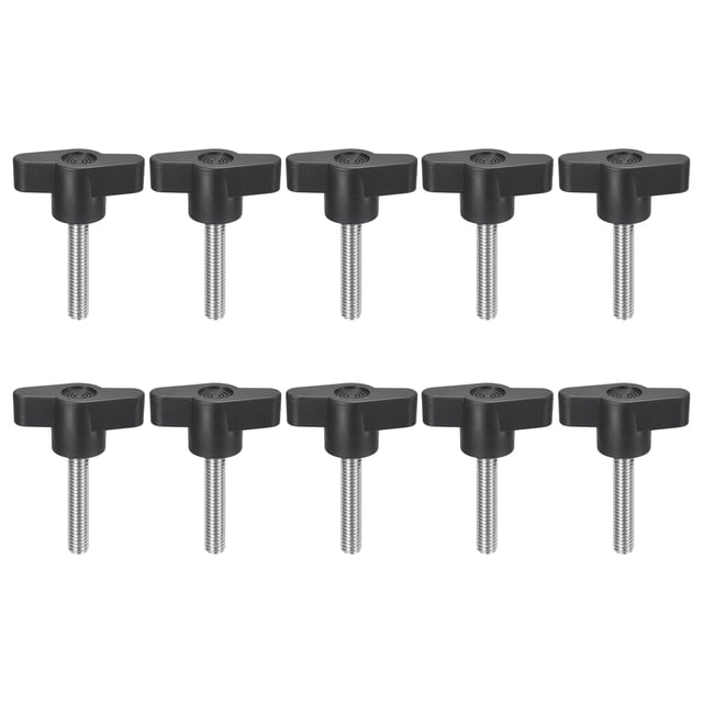 Uxcell Vis de Serrage en Acier Inoxydable 304 en Forme de T Vis à Pouce M6 x 30mm 10