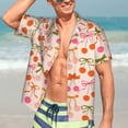 thumbnail image 5 of Lsque Cherries And Bows pattern Hawaiian Shirt for Men, Unisex Summer Beach Casual Short Sleeve Button Down Shirts-XX-Large, 5 of 9