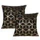 thumbnail image 1 of Funda de almohada negra de 18x 18 ", traje de 2 piezas, funda de almohada decorativa en negro y dorado, funda de cojín para sofá, decoración del hogar, juego de funda de almohada para sala de estar, 1 of 5