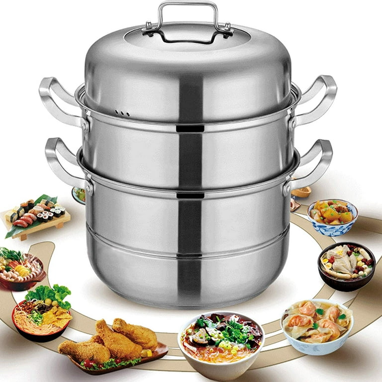 3 Tier Stainless Steel Steamer Cookware Pot (14) – festcool