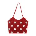 thumbnail image 1 of Bolso con asa, estilo hobo, ideal para el gimnasio, mujeres, uso diario, viajes y desplazamientos. Rojo, 1 of 8