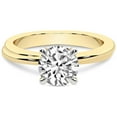 thumbnail image 3 of 4 Carat IGI Certified Round Shape Lab Grown Diamond Engagement Ring | 14K Yellow Gold | Juniper Crossover Solitaire Diamond Ring | FG-VS1-VS2 Quality Friendly Diamonds, 3 of 5