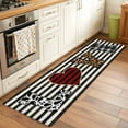 thumbnail image 3 of Valentine's Day Washable Area Rug&nbsp;2x6ft Love Heart Leopard Print Black Beige Striped Soft Rectangle&nbsp;Rugs for Living Room, Non Slip Carpet for Bedroom&nbsp;Entryway Dining Room, 3 of 9
