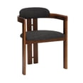 thumbnail image 4 of Jazmin Contemporary Dining Chair in Walnut Wood Finish and Charcoal Fabric - Set of 2, 4 of 8