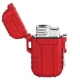 thumbnail image 2 of Portable Gas Lighter Waterproof Windproof Lighter Igniter for Smoker Cigarettes Cigar (Red), 2 of 8