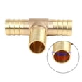 thumbnail image 4 of 16mm Hose Barbed Brass 3 Way Connector Tee Thread Joiner Adapter for Fuel Air Water Gas Oil Pipe, 4 of 4