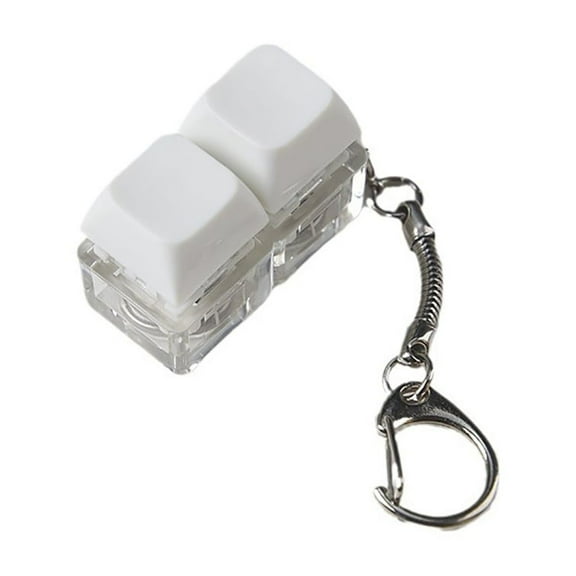 Mechanical Keyboard Switches Tester Keychain Toy With LED light Crisp Pressing And Translucent Colored Keycaps