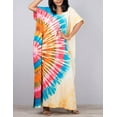 thumbnail image 3 of Bsubseach Women's Colorful Caftan Dress, Short Sleeve, Ankle Length, Lightweight Cover-Up, One Size, 3 of 6