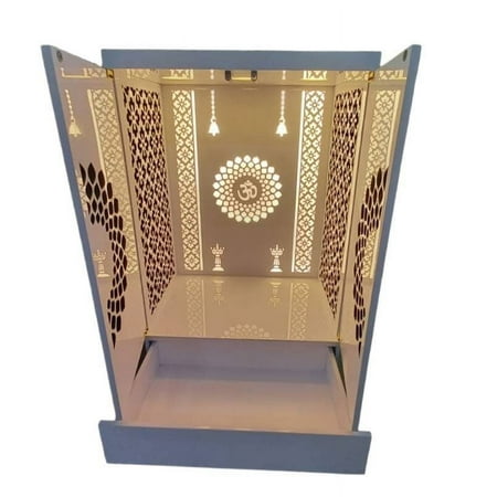 Customized Wooden Cabinet Desginer Mandir With LED / Mandir For Home & Office / Temple For Home / Pooja Ghar / Mandir With Lights /Storage