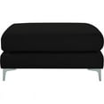 thumbnail image 4 of Meridian Furniture Julia Black Velvet Modular Ottoman, 4 of 5