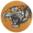 thumbnail image 3 of Tiger Animal Graffiti Soft Bedroom Round Area Rug, Washable Cute Nursery Circle Throw Mat, Non-Slip Contemporary Small Low Pile Floor Carpet for Dorm Bedside, 3 of 6