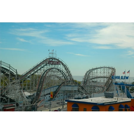 Laminated Poster Amusement Park Theme Park Roller Coaster Fun Poster Print 24 x