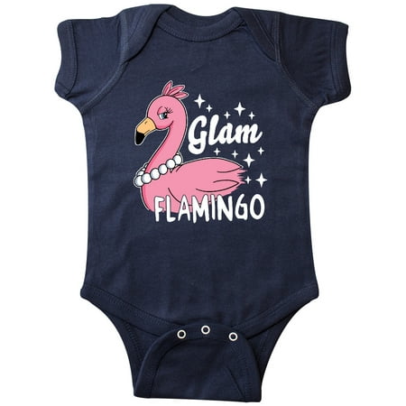 

Inktastic Glam Pink Flamingo with Pearls Gift Baby Girl Bodysuit