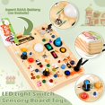thumbnail image 4 of Juguete Montessori Busy Board Joyreal de madera con luz LED para niños pequeños, 4 of 7