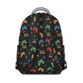thumbnail image 2 of Game Controller Black Pattern Backpack for School, Cute School Bag with Adjustable Shoulder Straps and Padded Back, 15.3"x11"x7.1", 2 of 4