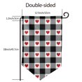 thumbnail image 7 of Wukai Heart Black Buffalo Plaid Gingham Print Garden Flag 12.5x18 Inch Double Sided Sun-resistant Rain-resistant, Wrinkle-resistant Colorfast(Only Flag), 7 of 7